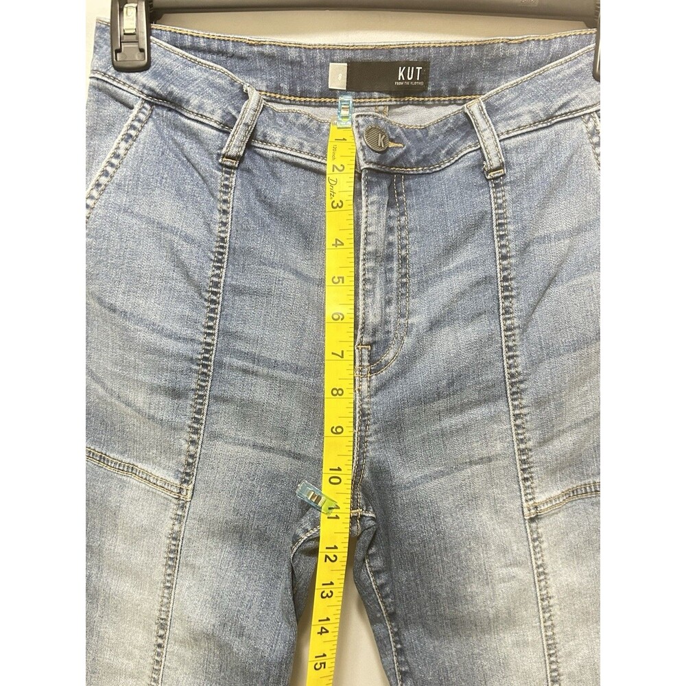 Kut From The Kloth Womens 8 Reese High Rise‎ Ankle Straight Leg Blue Denim Jeans - Picture 3 of 16